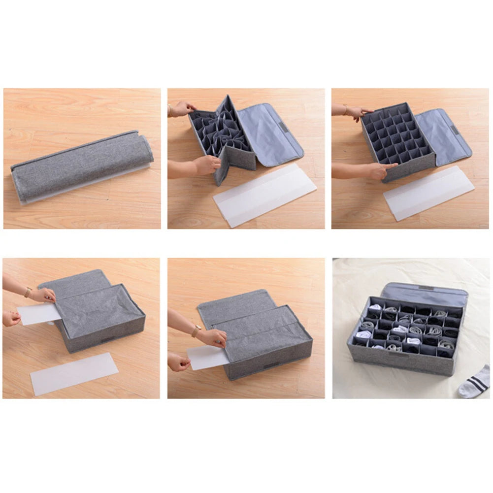 Ease® 24-Grid Foldable Closet Organizer for Socks & Underwear