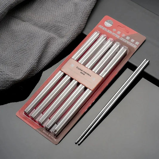Ease®  5 pairs Stainless Steel Reusable Chopsticks