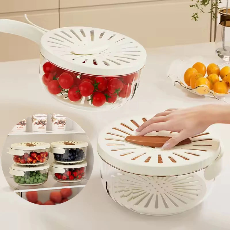 Ease® Fruit & Vegetable Storage Container with Drain Basket