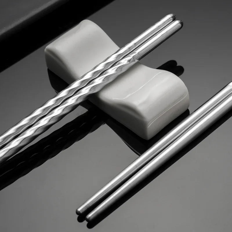 Ease®  5 pairs Stainless Steel Reusable Chopsticks