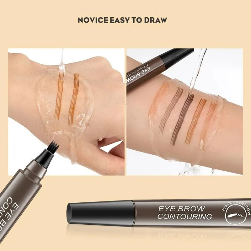 Ease® 4-Fork Eyebrow Pen – Waterproof, Long-Lasting & Natural Brow Filler